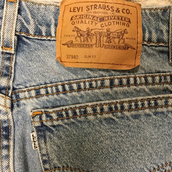 Levi Strauss Vintage 912 Denim Shorts Slim Size 11 - Picture 5 of 7